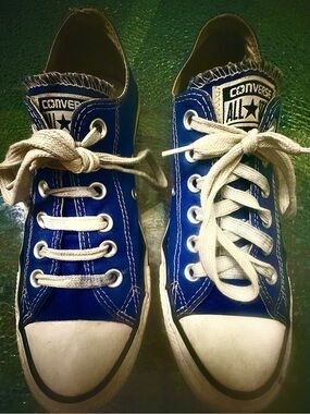 Converse Kids Low Top Sneakers in Royal Blue with White Accents